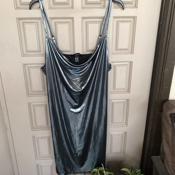 HOST PICK-- Forever21 Party Dress SzXL Straps Beautiful Peacock Blue Pre-Owned - Picture 4 of 8